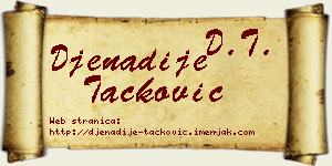 Đenadije Tacković vizit kartica
